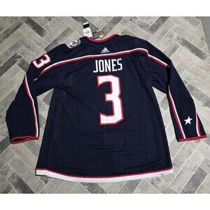New Men's Seth Jones Columbus Blue Jackets adidas Prime NHL Jersey HD1287 Sz 60